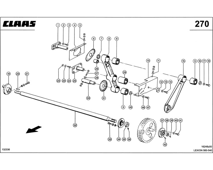 Колебательный привод CLAAS Lexion 540-560