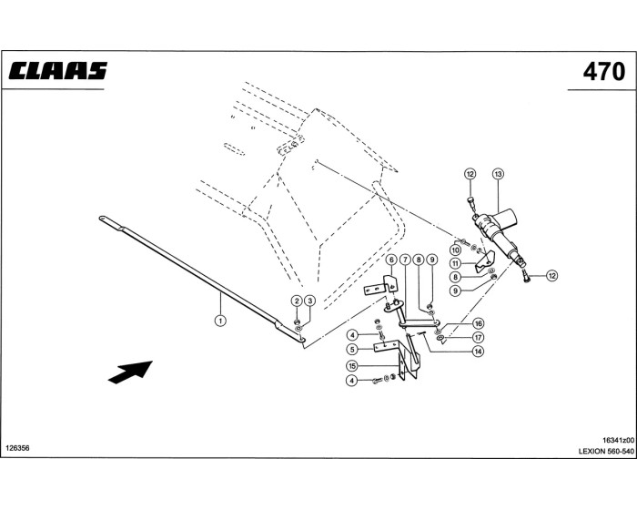 Регулировка разбрасыващих пластин CLAAS Lexion 540-560