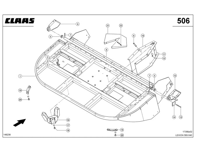 Рама радиального распределителя  CLAAS Lexion 540-560